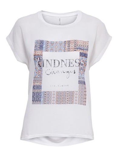 Camiseta m/c "kindness changes everything" Only Cloud Dancer