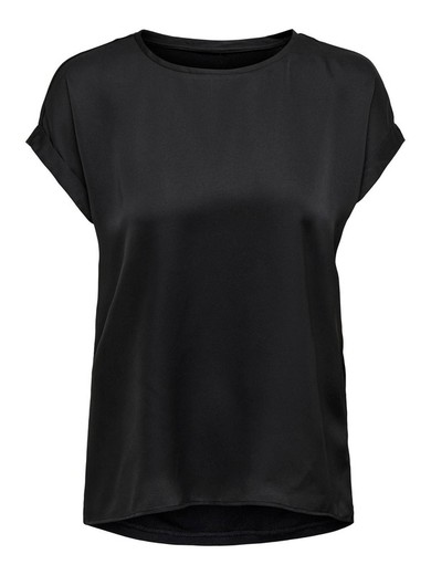 Camiseta m/c lisa satén Only Black