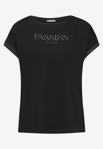 Camiseta m/c "Passion is the spark..." Street One Black