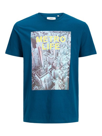 Camiseta m/c print skyline NY Produkt Gibraltar Sea
