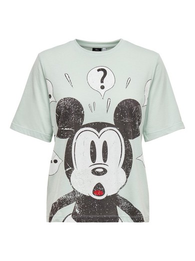 Camiseta oversize con print Mickey Only Harbor Gray
