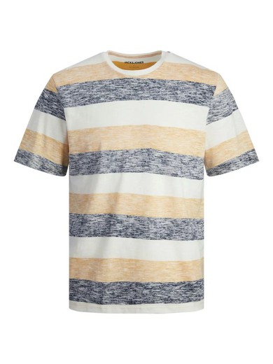 Camsieta m/c con rayas jaspeadas Jack & Jones Apricot