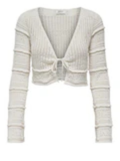 Cardigan corto calado Only Cloud Dancer