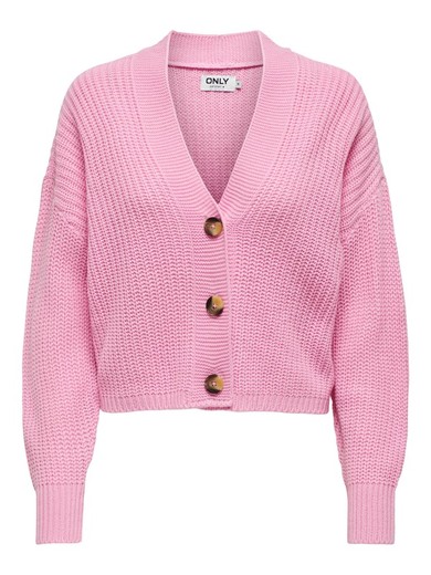 Cardigan corto con botones grandes Only Pink