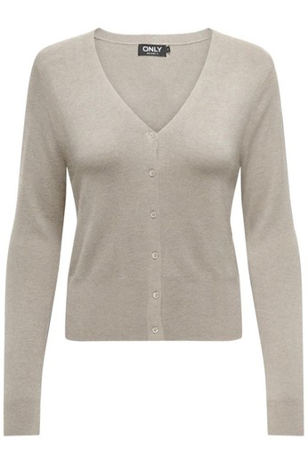 Cardigan de punto básico con botones Only Whitecap Gray