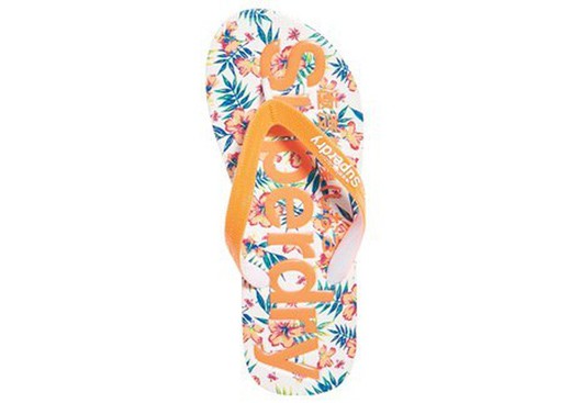 Superdry - Tongs à imprimé floral peint optique