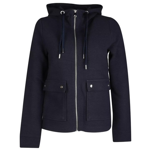 Chaqueta de punto con capucha y cremallera Street One Night Sky