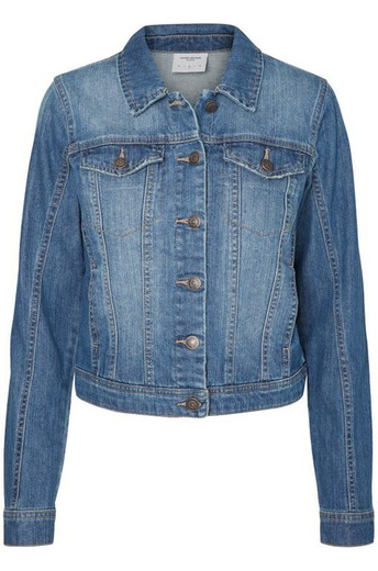 Chaqueta tejana básica envejecida Vero Moda Blue