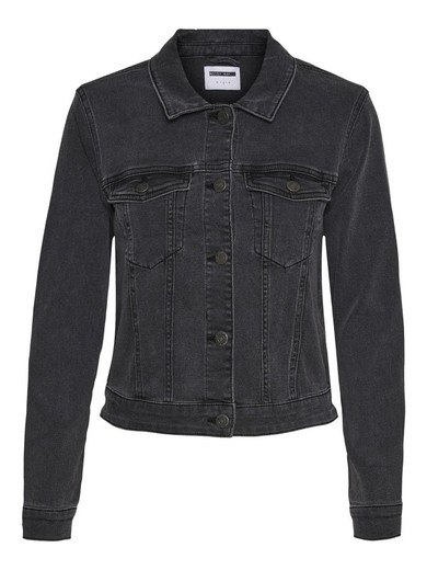 Chaqueta tejana corta Noisy May Dark Grey