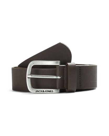 Jack & Jones Black Coffee Letters PU Basic Belt