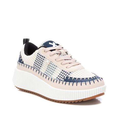 Deportivo textil con cordones tricolor Xti Navy