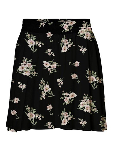 Falda corta con estampado floral Vero Moda Black