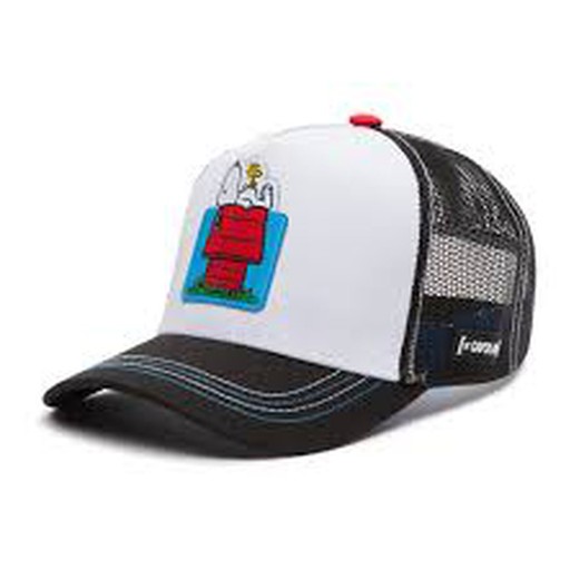 Gorra trucker bicolor Peanuts Capslab Black & White