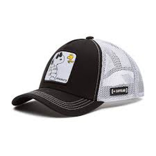 Gorra trucker bicolor Peanuts Capslab Black & White