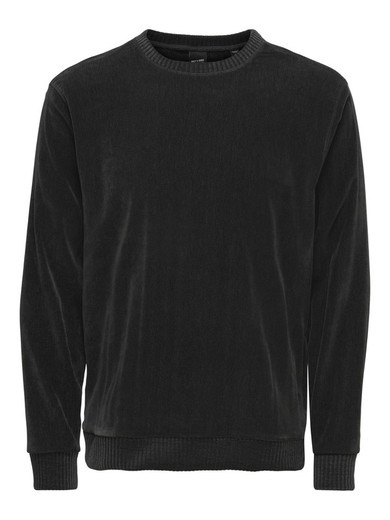 Jersey básico cuello redondo Only & Sons Black