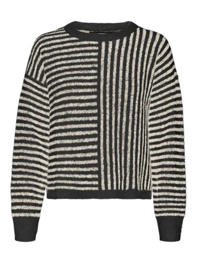 Jersey de rayas bicolor Vero Moda Black