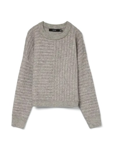 Jersey de rayas bicolor Vero Moda Light Grey Mela