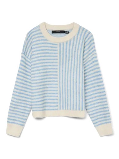 Jersey de rayas bicolor Vero Moda Sky Blue