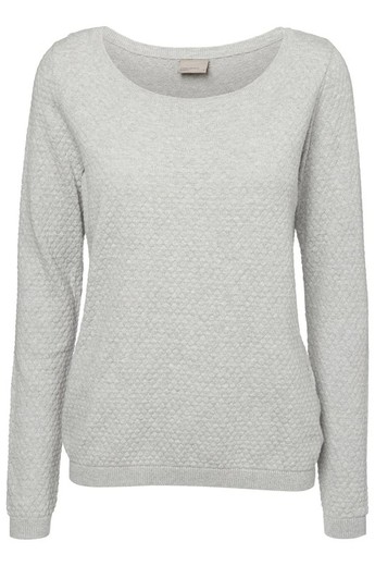 Jersey fino de punto geométrico Vero Moda Light Grey Mela