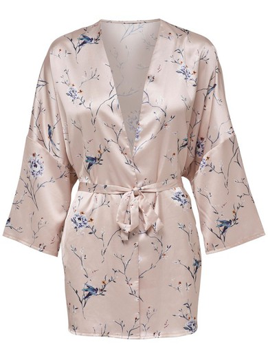 Only Peach Whip Floral Print Kimono