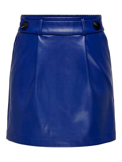 Minifalda polipel botones Only Blue