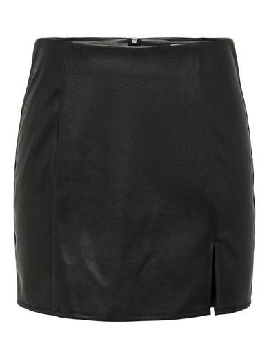 Minifalda polipiel Only Black