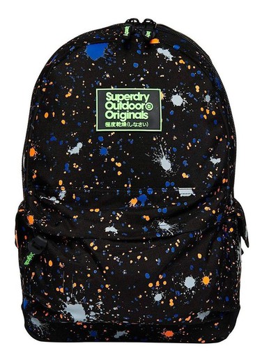 Superdry Black Grit Stained Basic Backpack