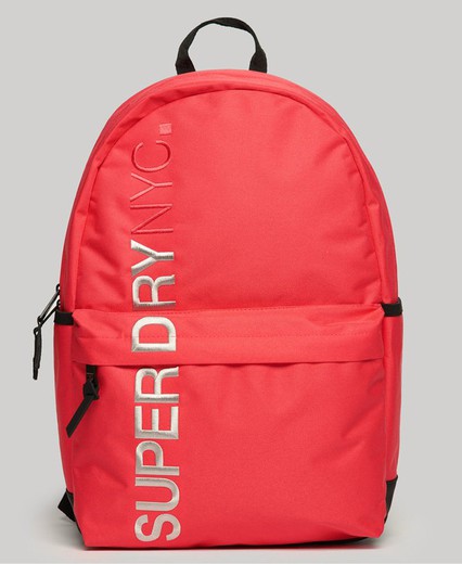 Mochila con letras branding bordadas Superdry Artisan Pink