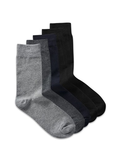 Pack 5 calcetines básicos lisos Jack & Jones Dark Grey