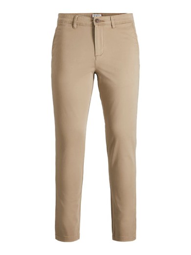 Pantalón algodón elástico con bolsillo francés Jack & Jones Abbey Stone