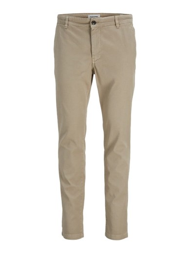 Pantalón algodón elástico Jack & Jones Taupe