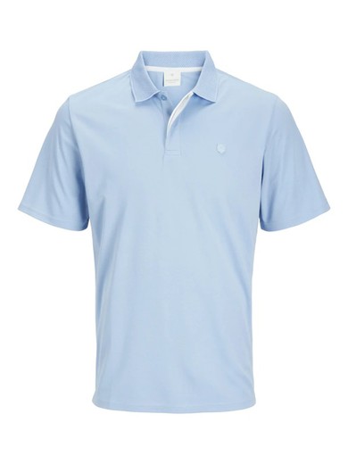 Polo m/c con cuello de punto granulado Jack & Jones Dusk Blue