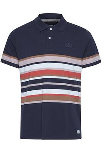 Polo m/c con rayas multicolor Blend Of America Blue