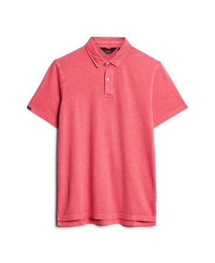 Polo m/c efecto delavado Superdry Teaberry