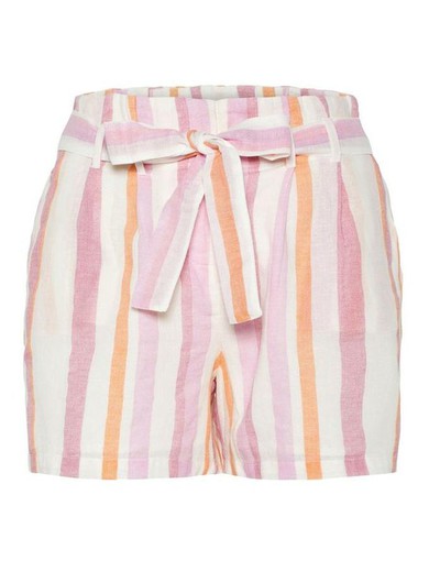 Wide shorts with belt and wide vertical stripes Vero Moda Foxglobe