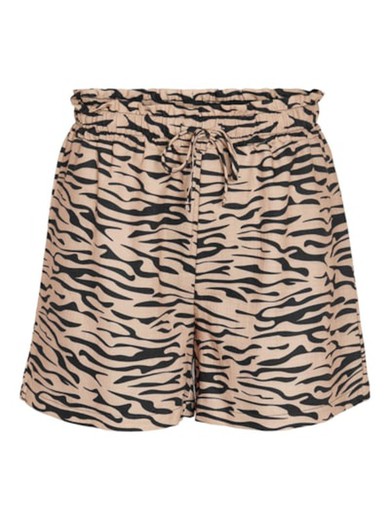 Shorts con goma y cordón estampado zebra Noisy May Nomad