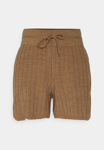Shorts de punto canalé Only Toasted Coconut