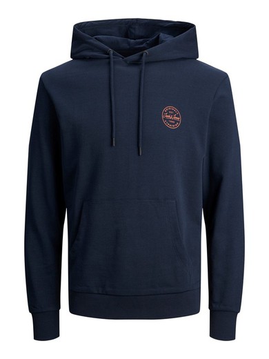 Sudadera básica con capucha Jack & Jones Navy Blazer