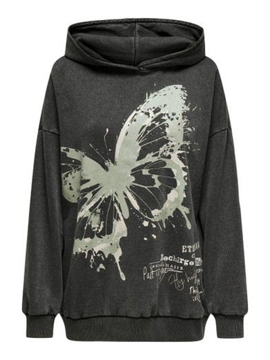 Sudadera con capucha butterfly Only Black