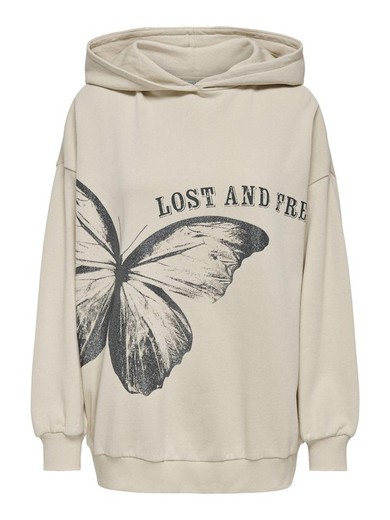 Sudadera con capucha "Lost and free" Only Pumice Stone