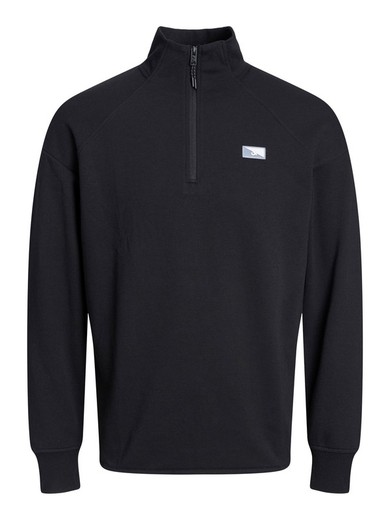 Sudadera con cuello cremallera Jack & Jones Black