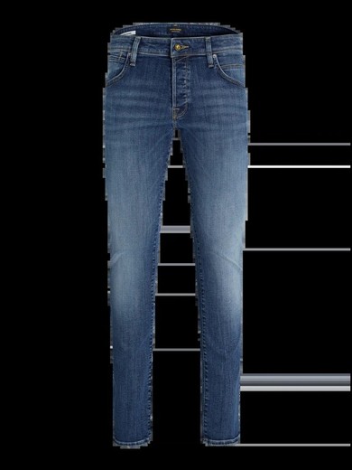 Tejano 5 bolsillos azul medio desgastado Jack & Jones Blue Denim