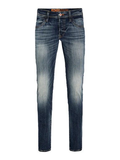 Tejano 5 bolsillos de aspecto desgastado Jack & Jones Blue Denim