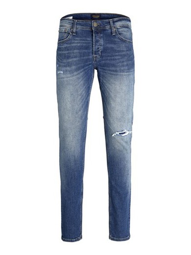 Tejano 5 bolsillos elástico con rotos Jack & Jones Blue Denim