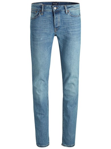 Jack & Jones Blue Denim Worn Stretch 5 Pockets Denim