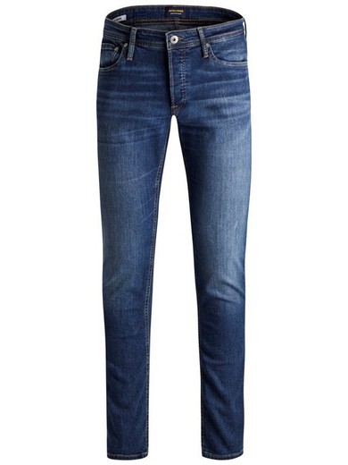 Jack & Jones Blue Denim Worn Stretch 5 Pockets Denim