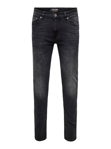 Tejano 5 bolsillos skinny Only & Sons Black Denim