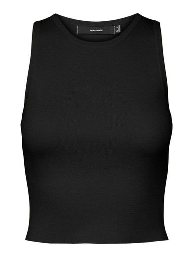 Top de punto corto Vero Moda Black