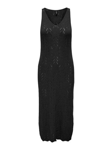 Vestido de punto tirantes midi Only Black