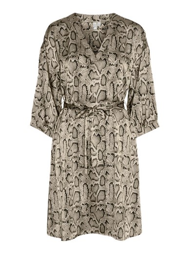 Vestido m. 3/4 estampado serpiente Vero Moda Birch